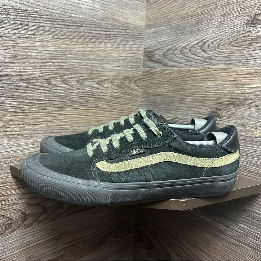 Vans Black and Green Men's Shoes - Picture 3 of 7